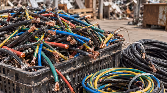 Elektrik kablosundan çıkan bakır hurda